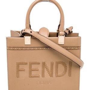 Fendi Beige Leather Tote